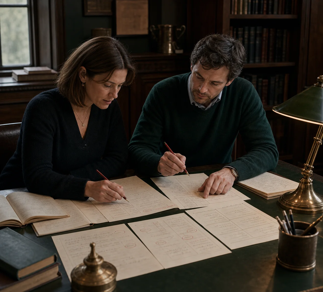 Two tutors analysing recurring structures and demanding questions across past papers.